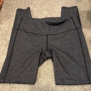 Athleta Black and White Zigzag Leggings